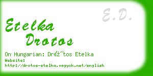 etelka drotos business card